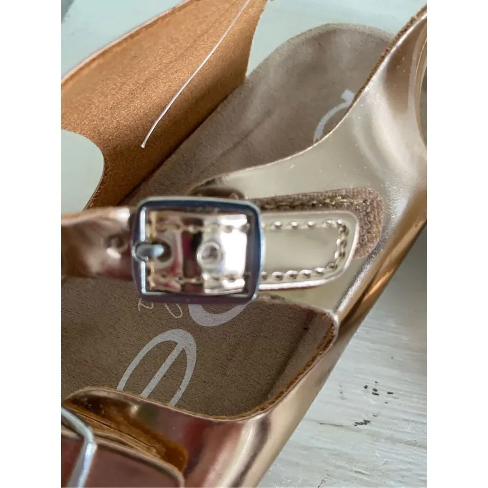 NEW Bebe Birkenstock Style Sandals Rose Gold Copper Metallic ShoesSize 9 NWOT